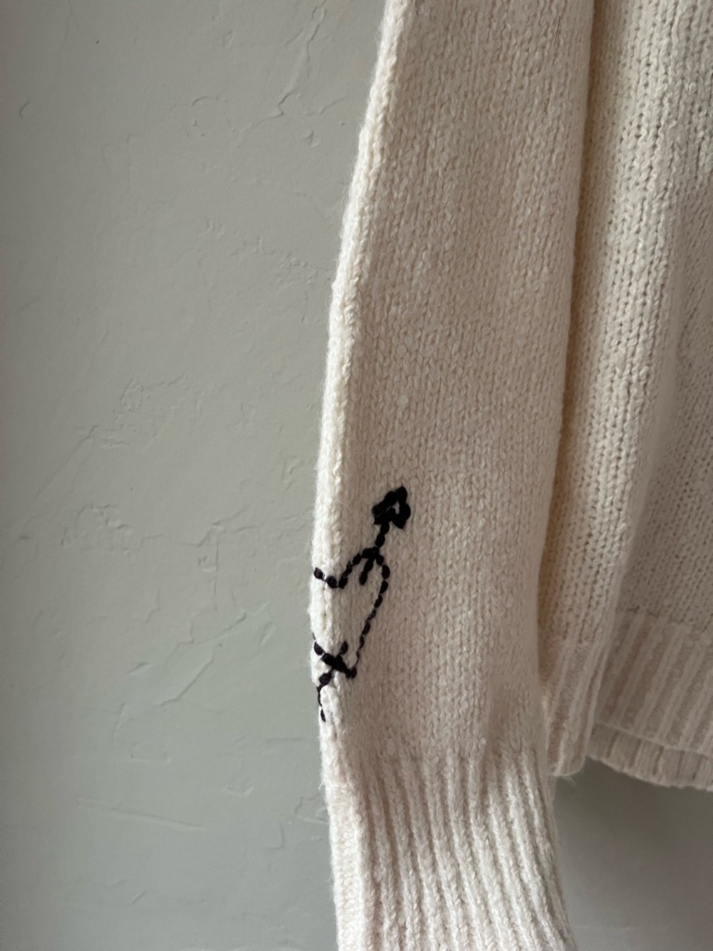 SUNDANCE CHUNKY KNIT HEART SWEATER PM PETITE M - Picture 3 of 3